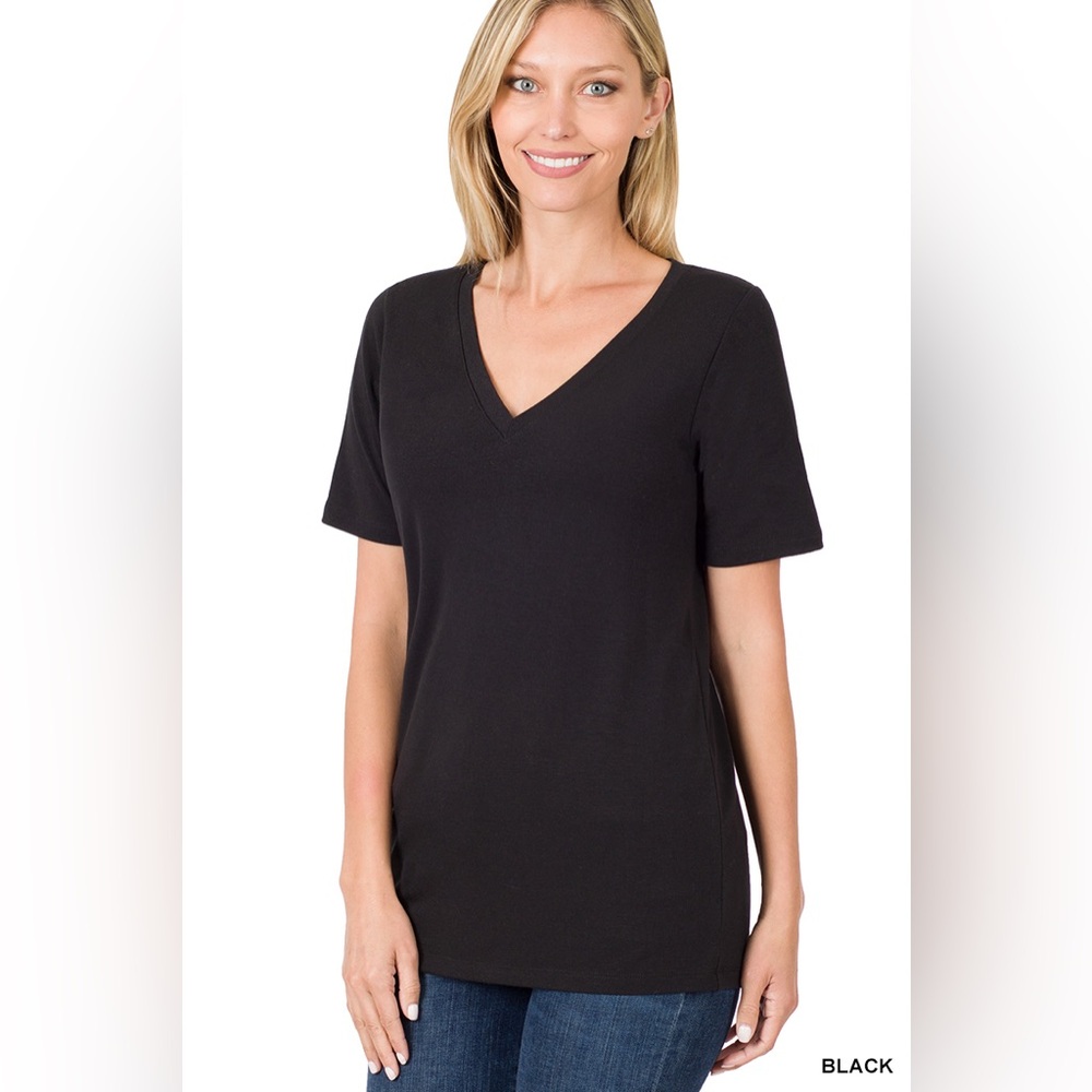 🆕 Zenana SHORT SLEEVE V-NECK TEE
